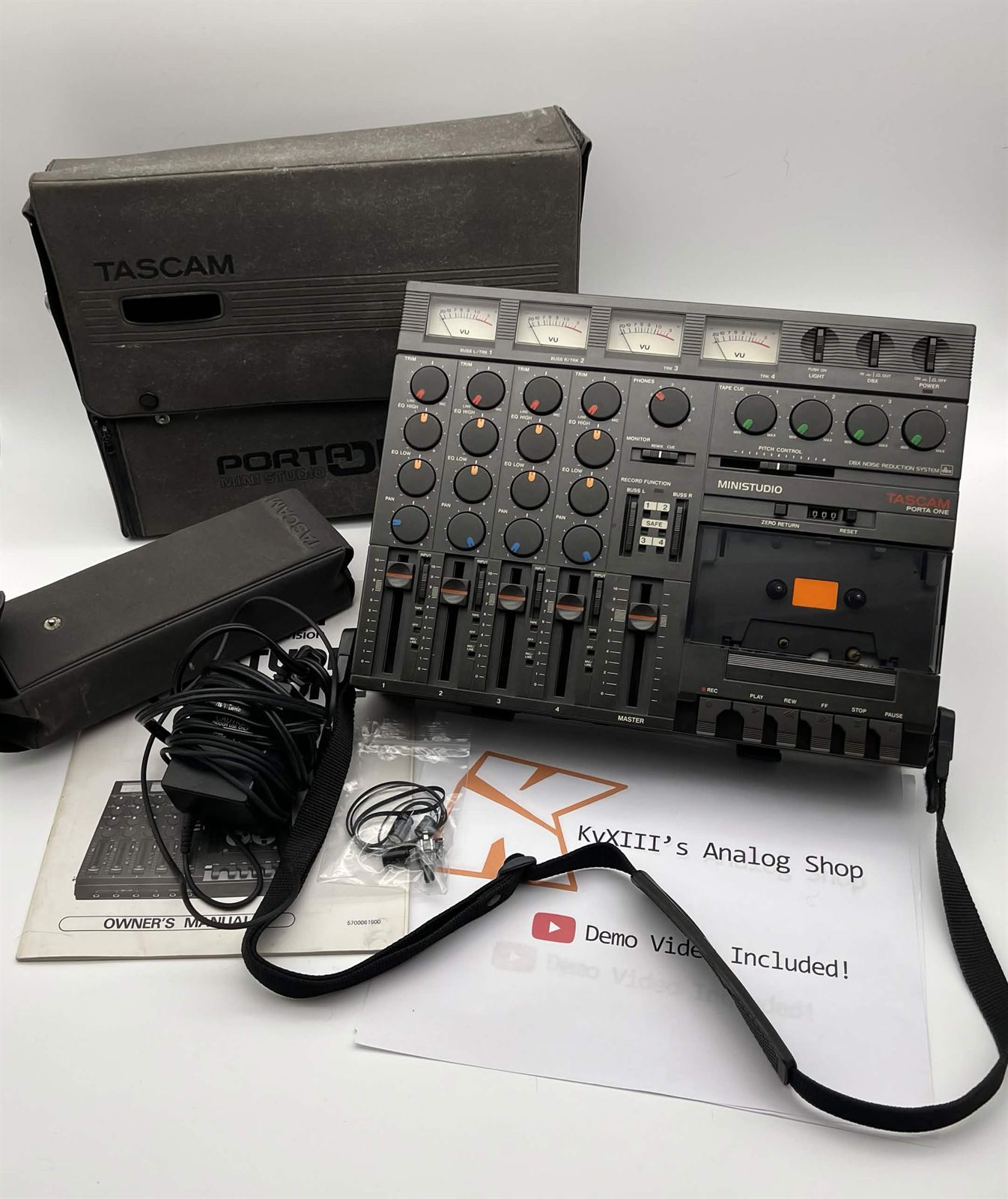Tascam Porta One Ministudio with its carrying case