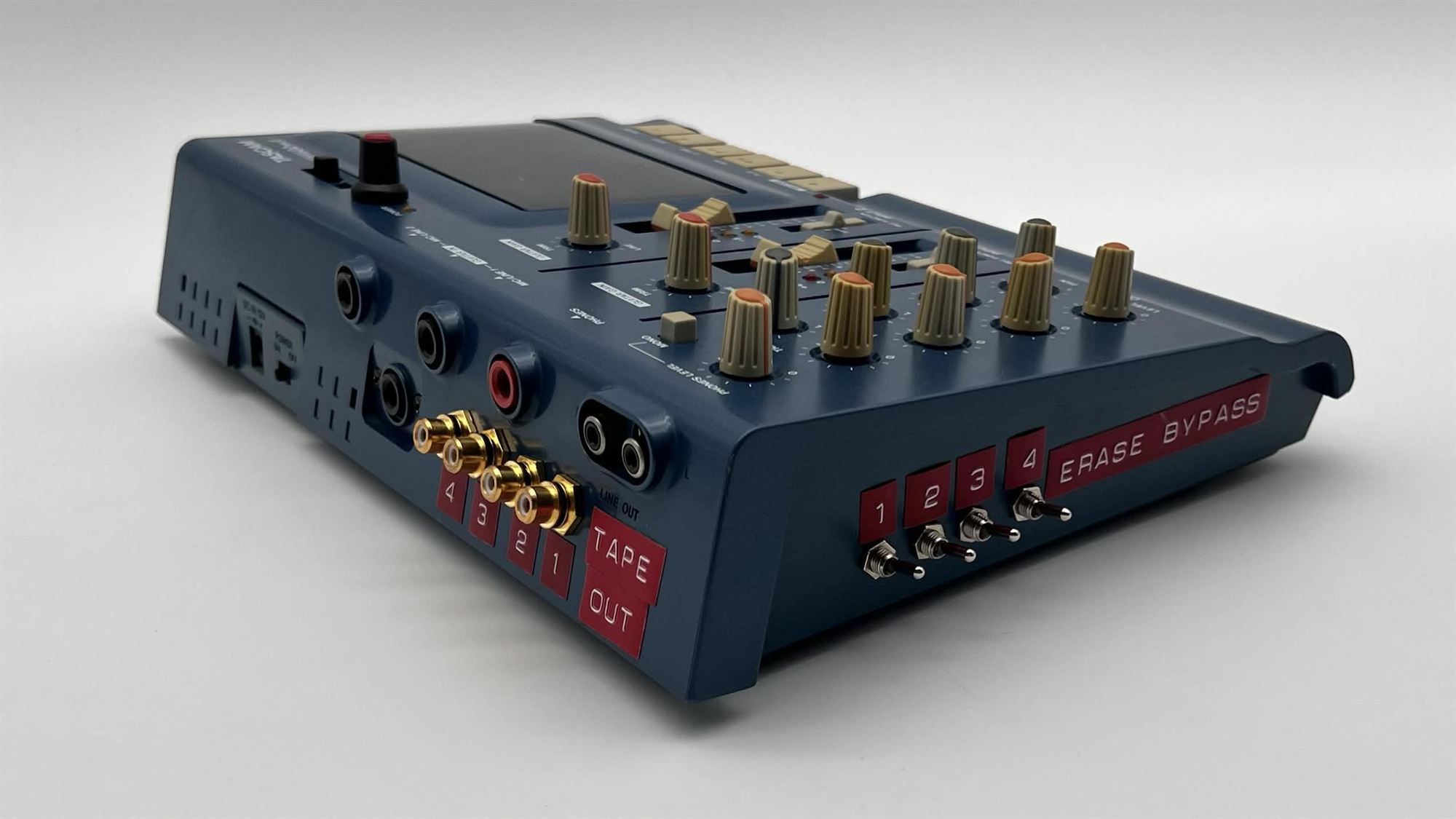 Tascam Porta 02 with individual tape outs, erase-head bypass switches and a pitch control knob
